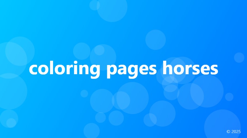 coloring pages horses