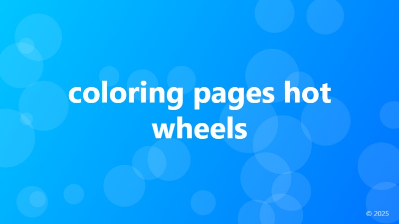 coloring pages hot wheels