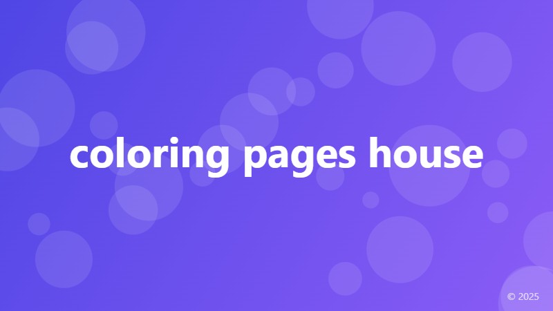 coloring pages house