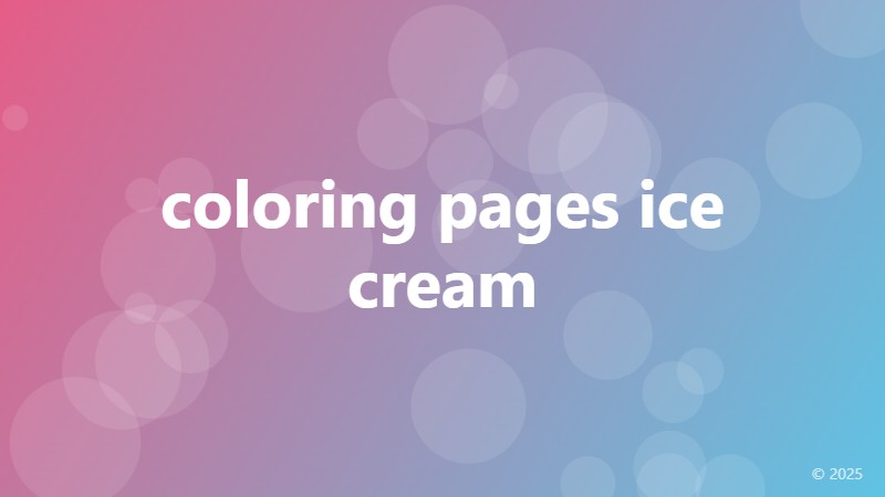coloring pages ice cream