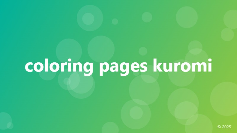 coloring pages kuromi