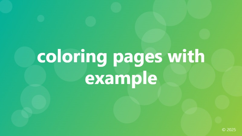 coloring pages with example