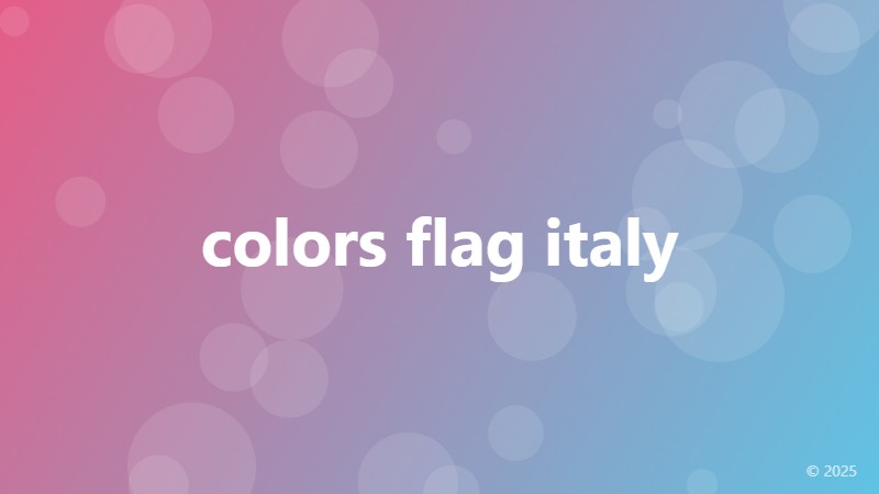 colors flag italy