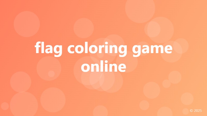 flag coloring game online