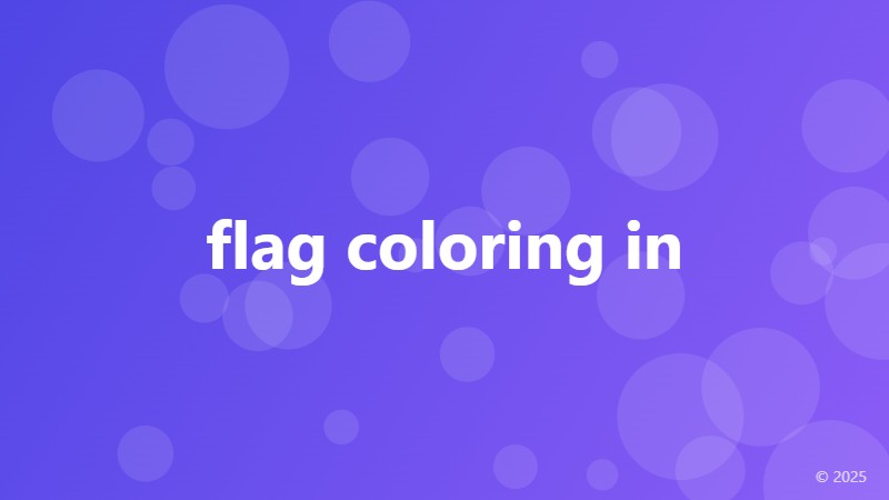 flag coloring in