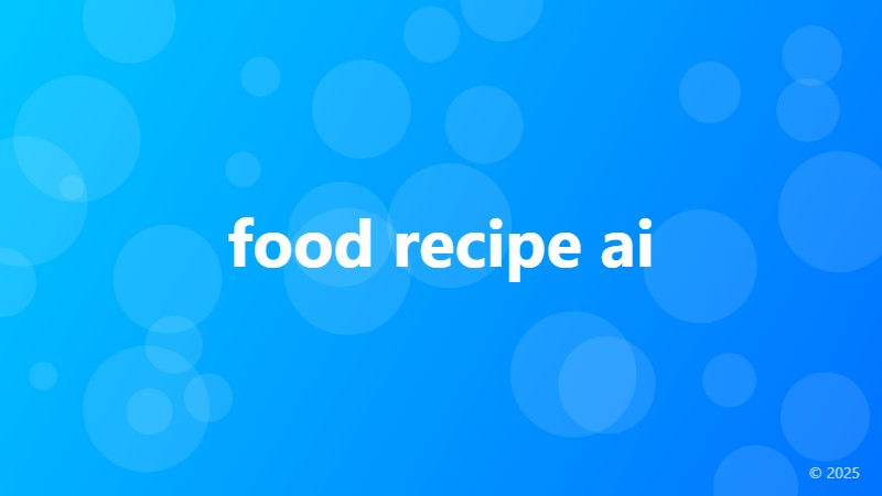 food recipe ai