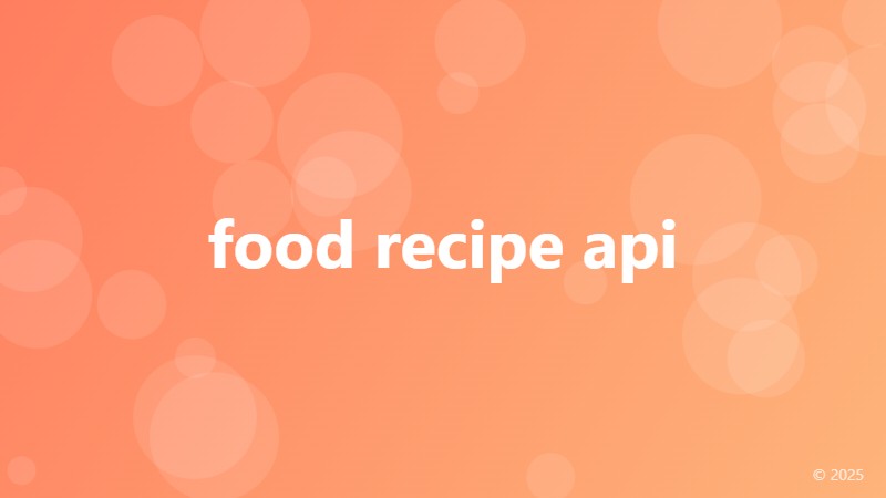 food recipe api