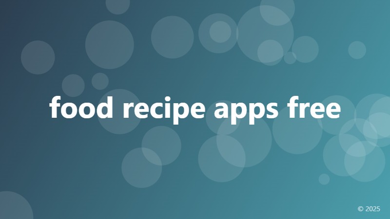 food recipe apps free