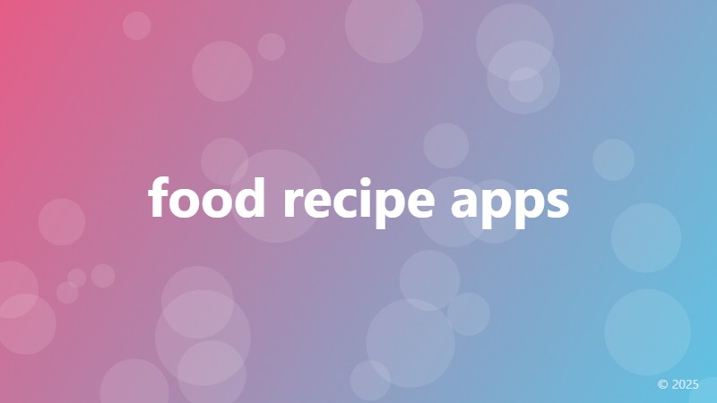 food recipe apps