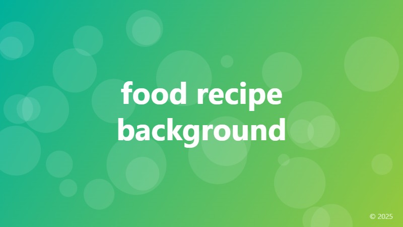 food recipe background