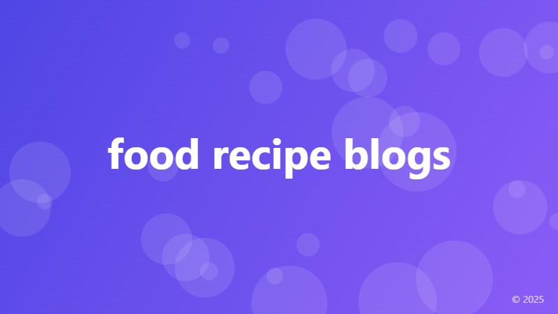 food recipe blogs