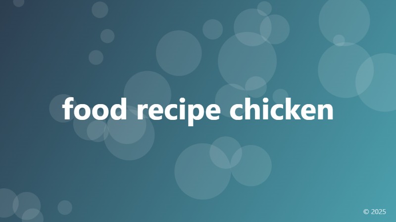 food recipe chicken