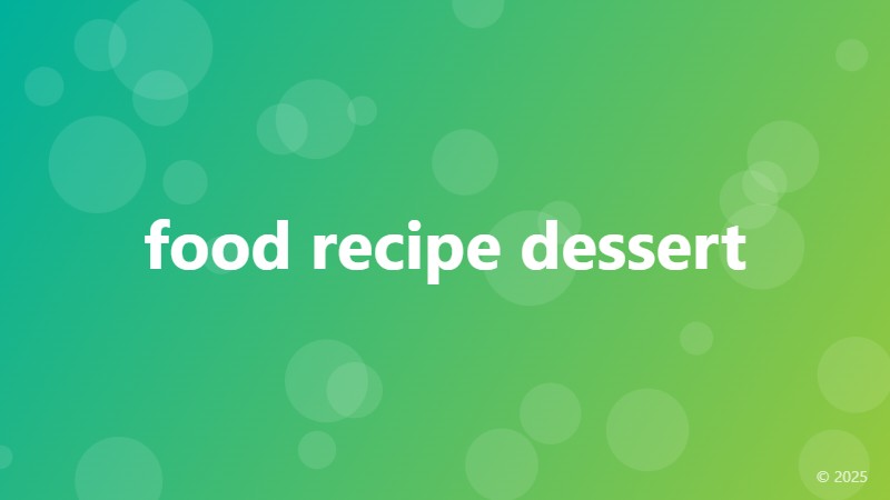 food recipe dessert