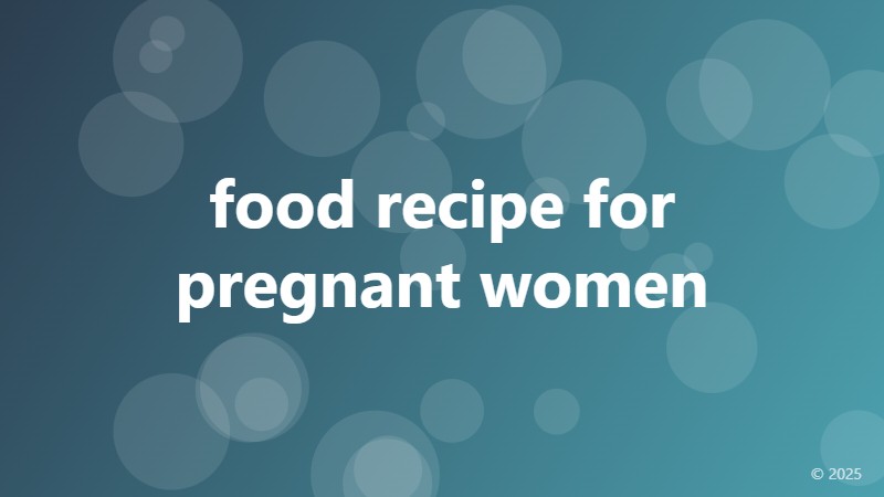 food recipe for pregnant women