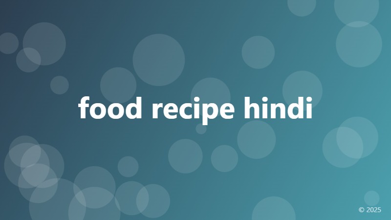 food recipe hindi
