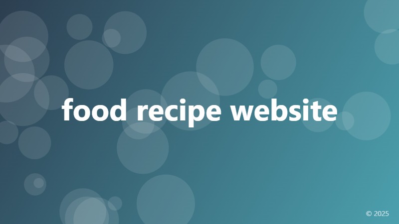 food recipe website
