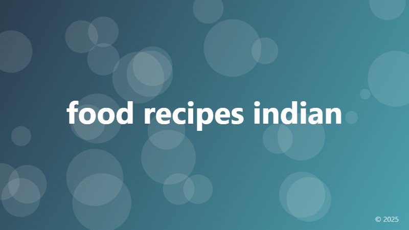 food recipes indian