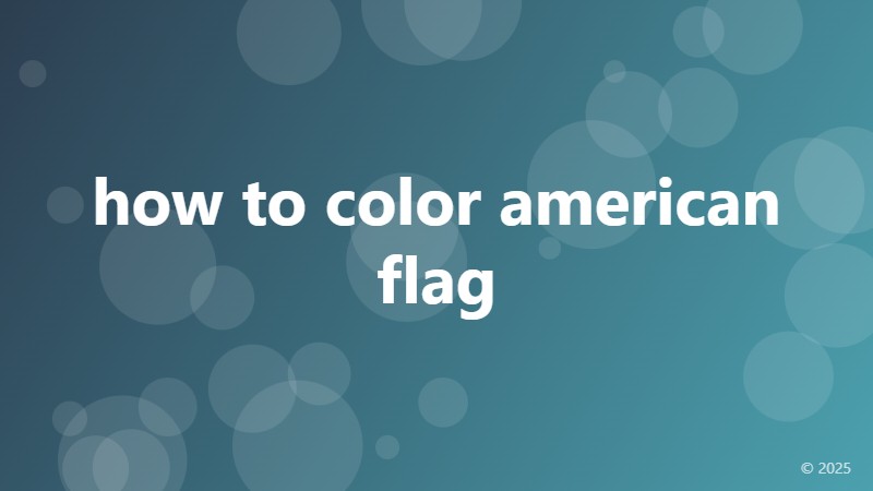 how to color american flag