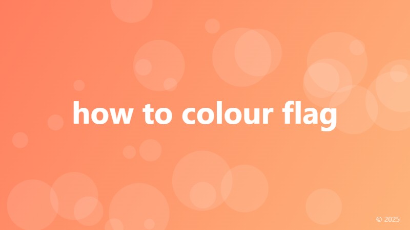 how to colour flag